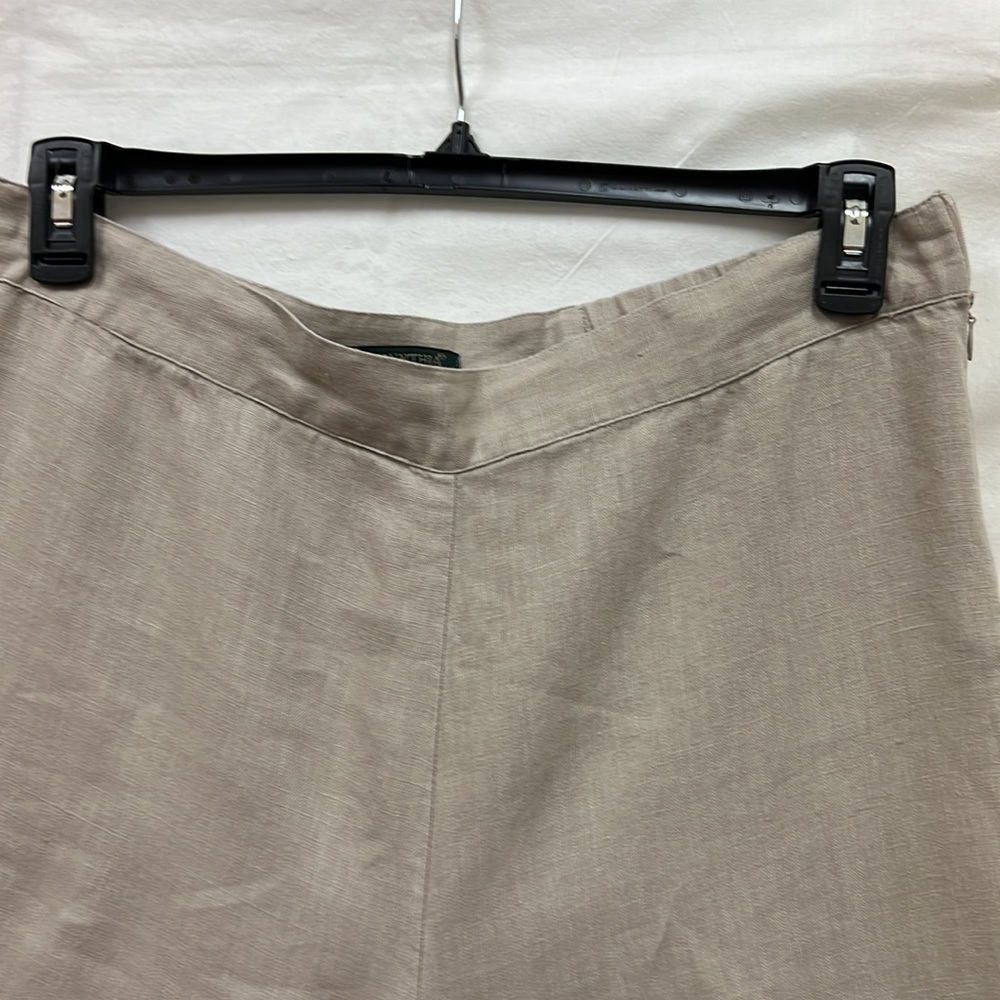 Linen light color wide leg pants - Picture 8 of 12